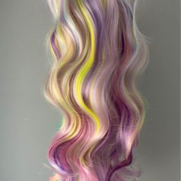 Long rainbow wavy wig - Picture 3 of 5